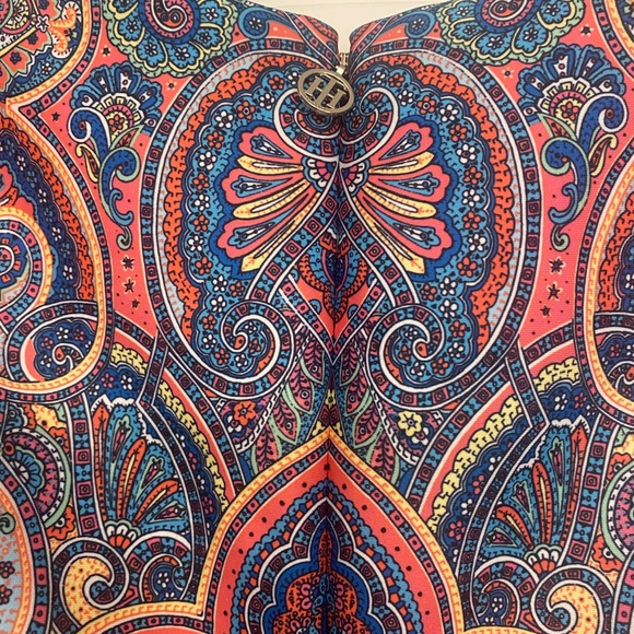 NWOT TOMMY HILFIGER PAISLEY-PRINT SCUBA SHEATH DRESS size 8 style aoss3z2a - Picture 3 of 9